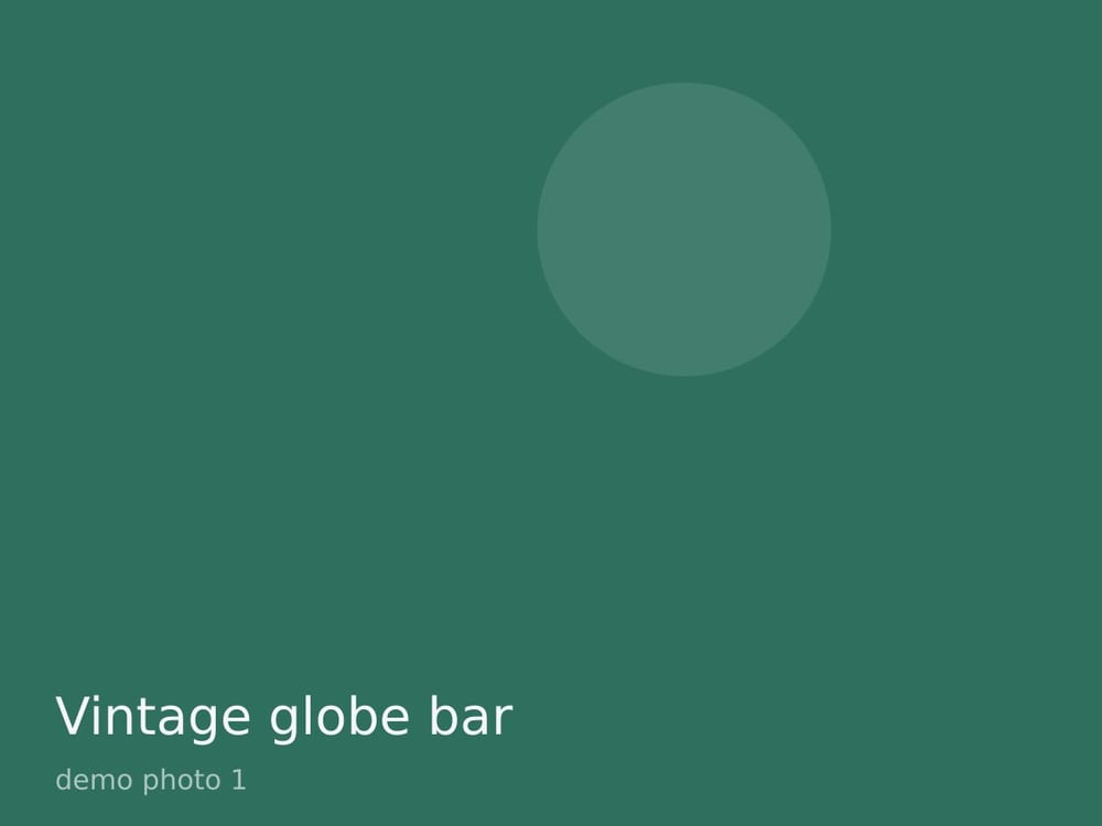 Vintage globe bar