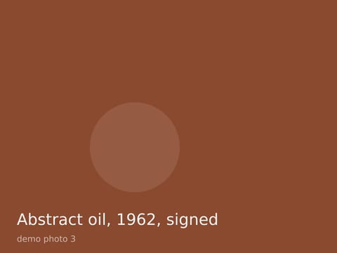 Abstract oil, 1962, signed, photo 3