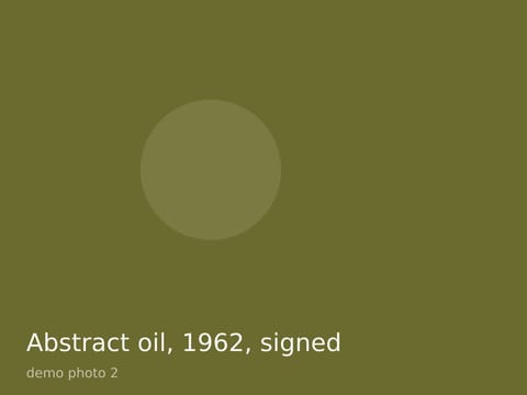 Abstract oil, 1962, signed, photo 2