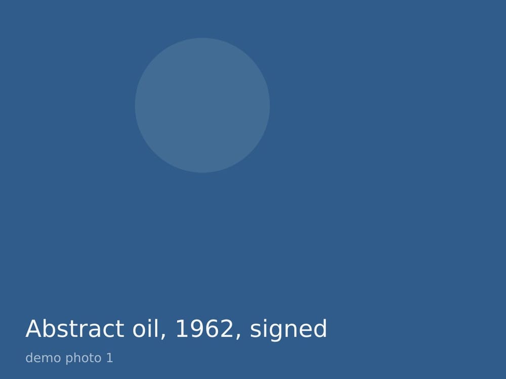 Abstract oil, 1962, signed