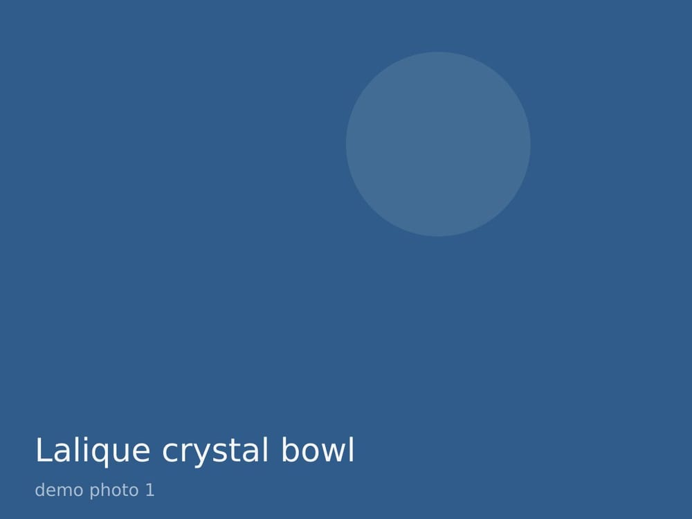 Lalique crystal bowl