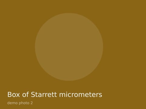 Box of Starrett micrometers, photo 2