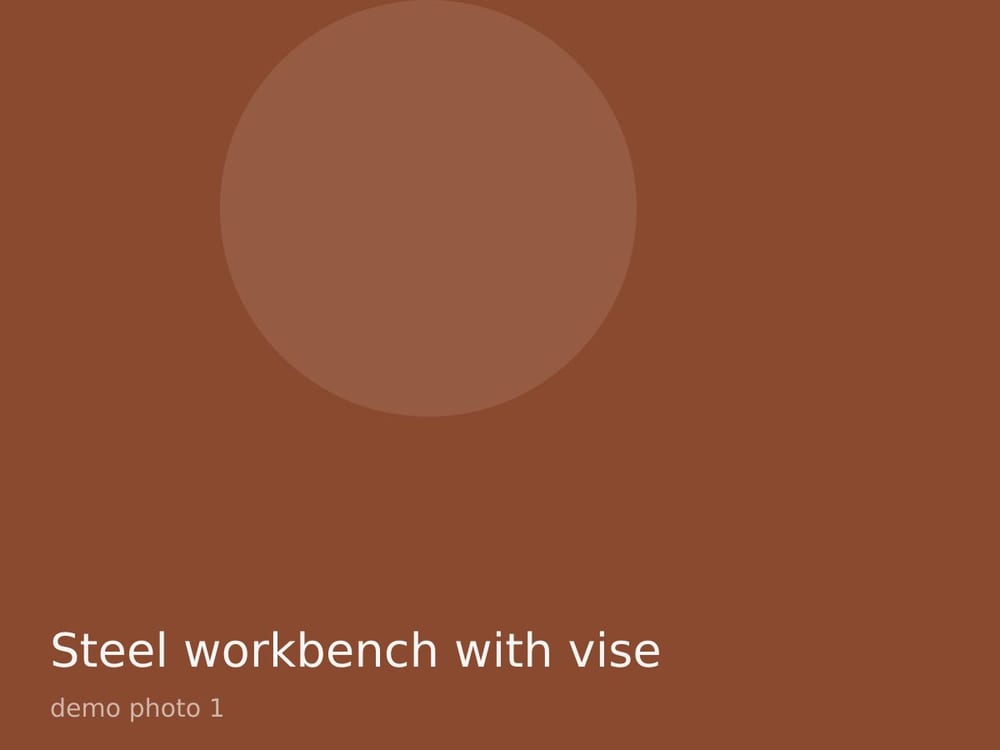 Steel workbench with vise