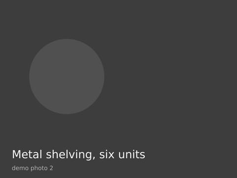 Metal shelving, six units, photo 2