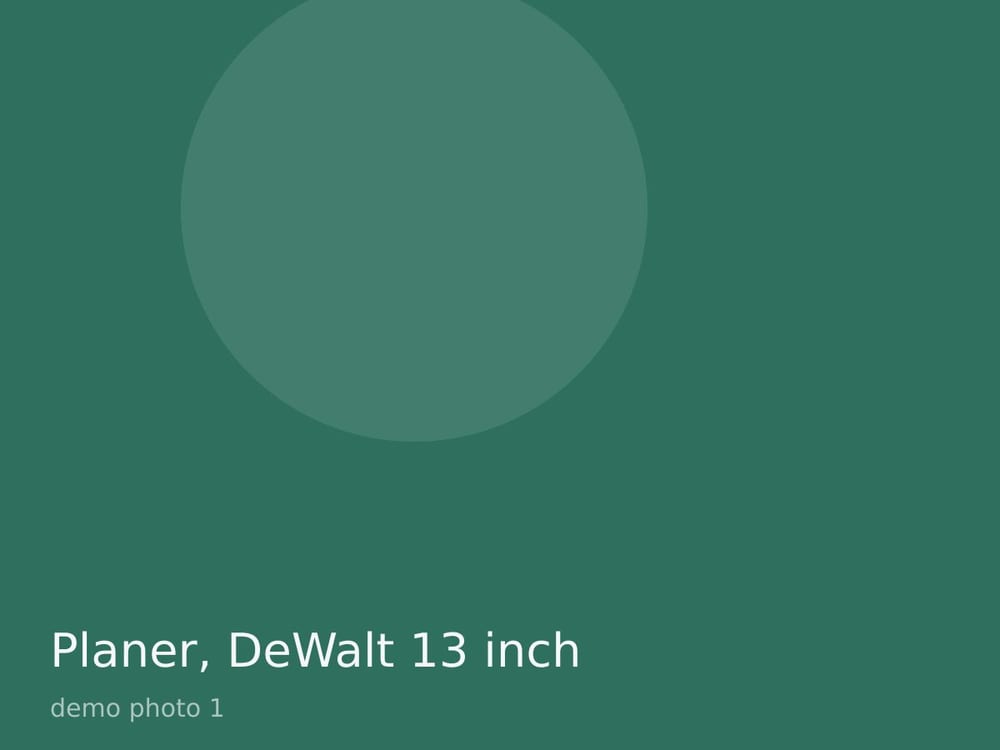 Planer, DeWalt 13 inch