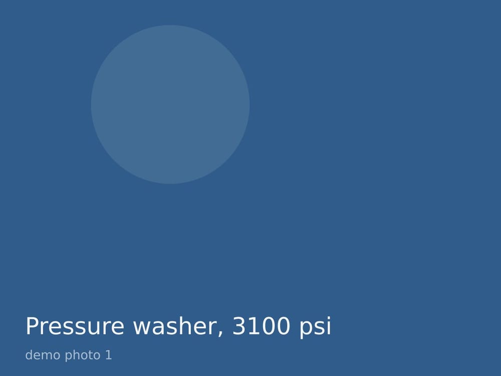 Pressure washer, 3100 psi