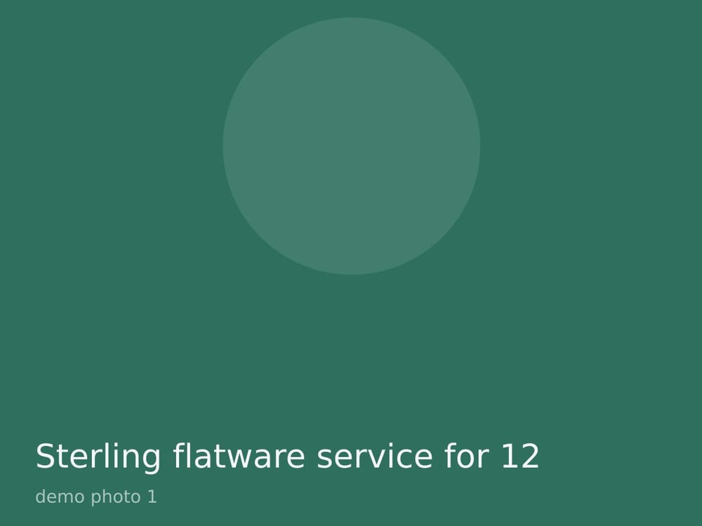 Sterling flatware service for 12