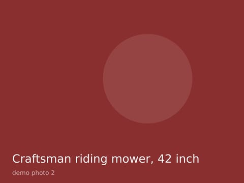 Craftsman riding mower, 42 inch, photo 2