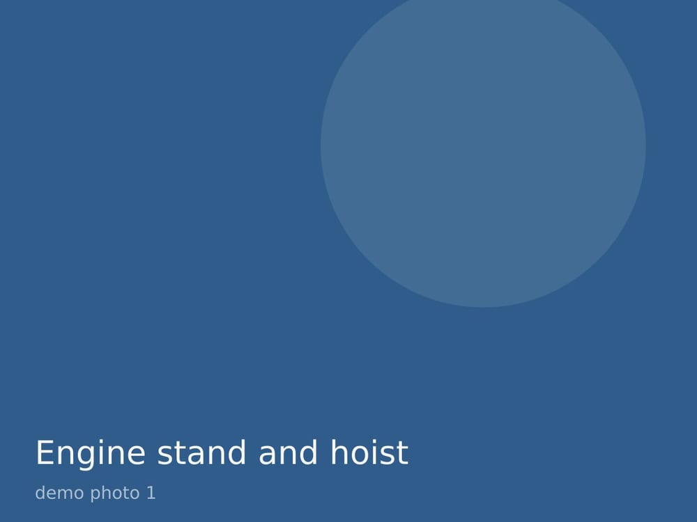 Engine stand and hoist