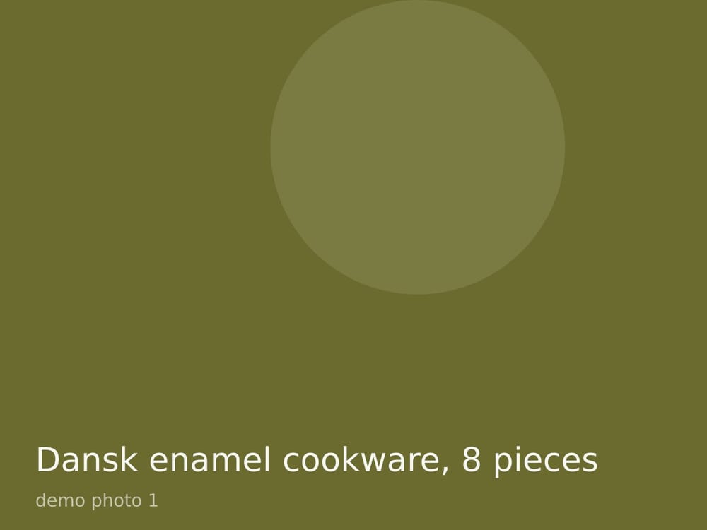 Dansk enamel cookware, 8 pieces