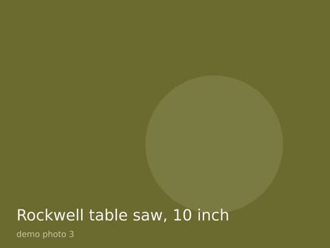 Rockwell table saw, 10 inch, photo 3