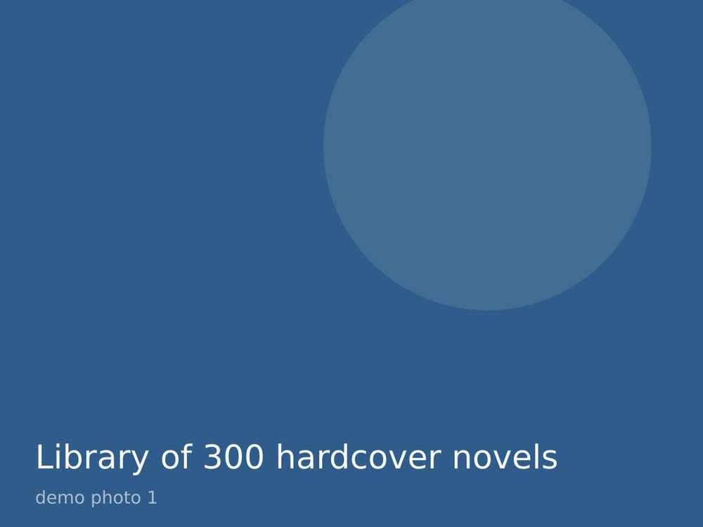Library of 300 hardcover novels
