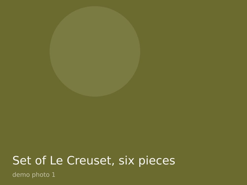 Set of Le Creuset, six pieces
