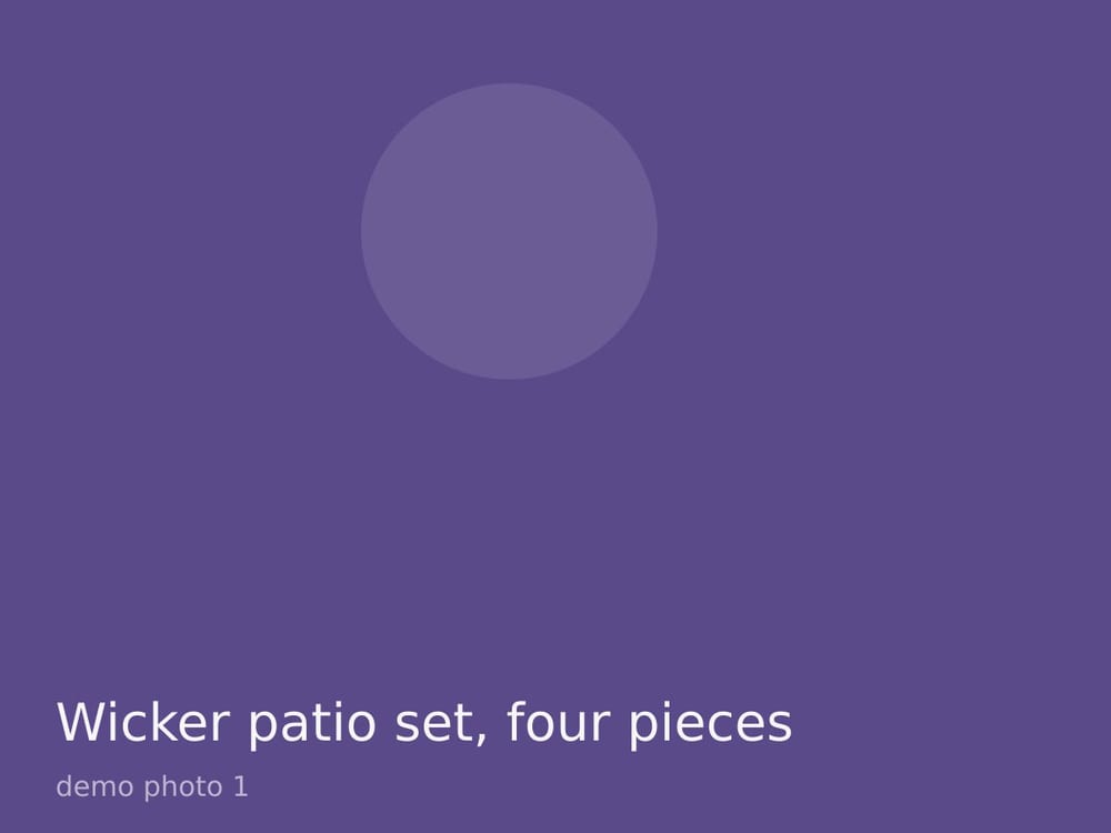 Wicker patio set, four pieces