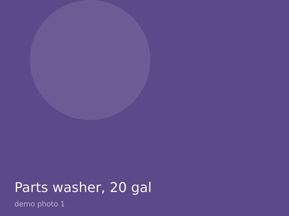 Parts washer, 20 gal