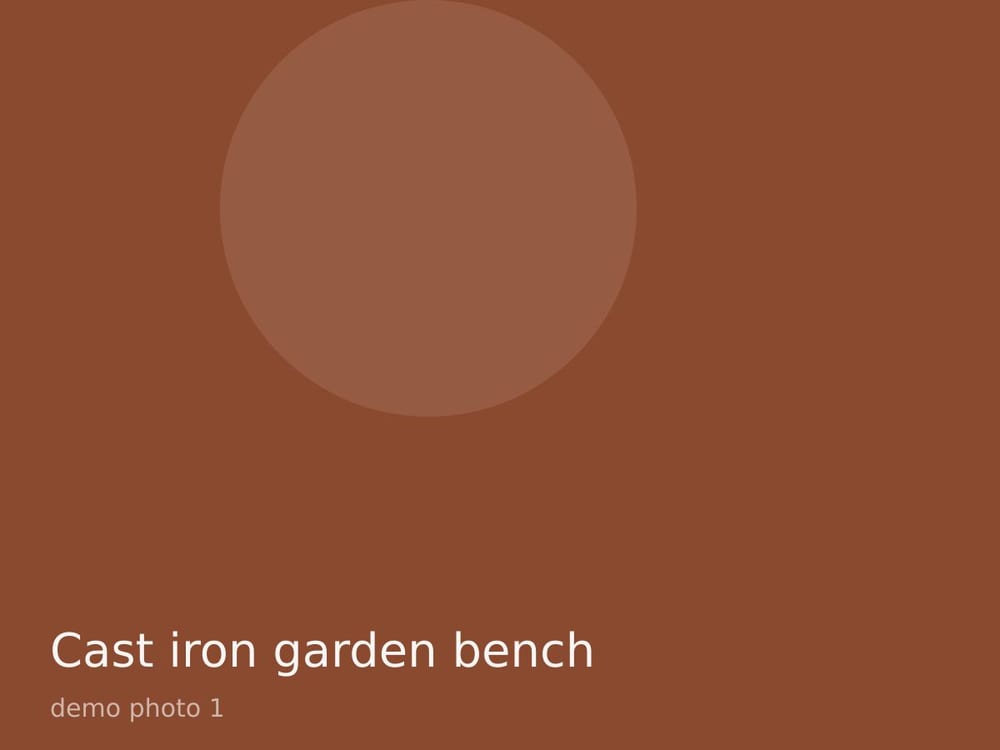 Cast iron garden bench