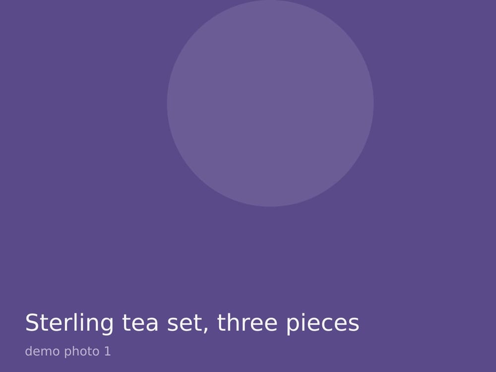 Sterling tea set, three pieces