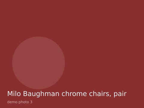 Milo Baughman chrome chairs, pair, photo 3
