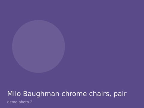 Milo Baughman chrome chairs, pair, photo 2