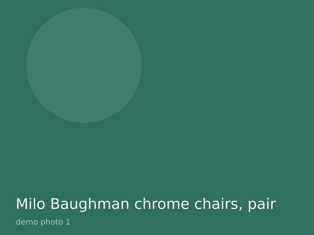 Milo Baughman chrome chairs, pair