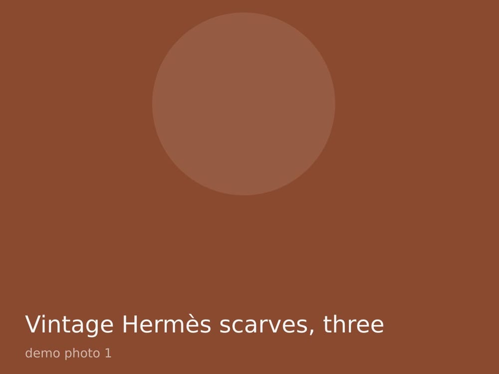 Vintage Hermès scarves, three