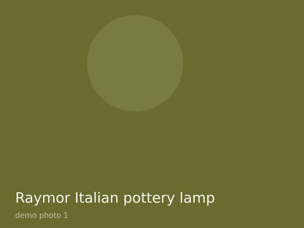 Raymor Italian pottery lamp