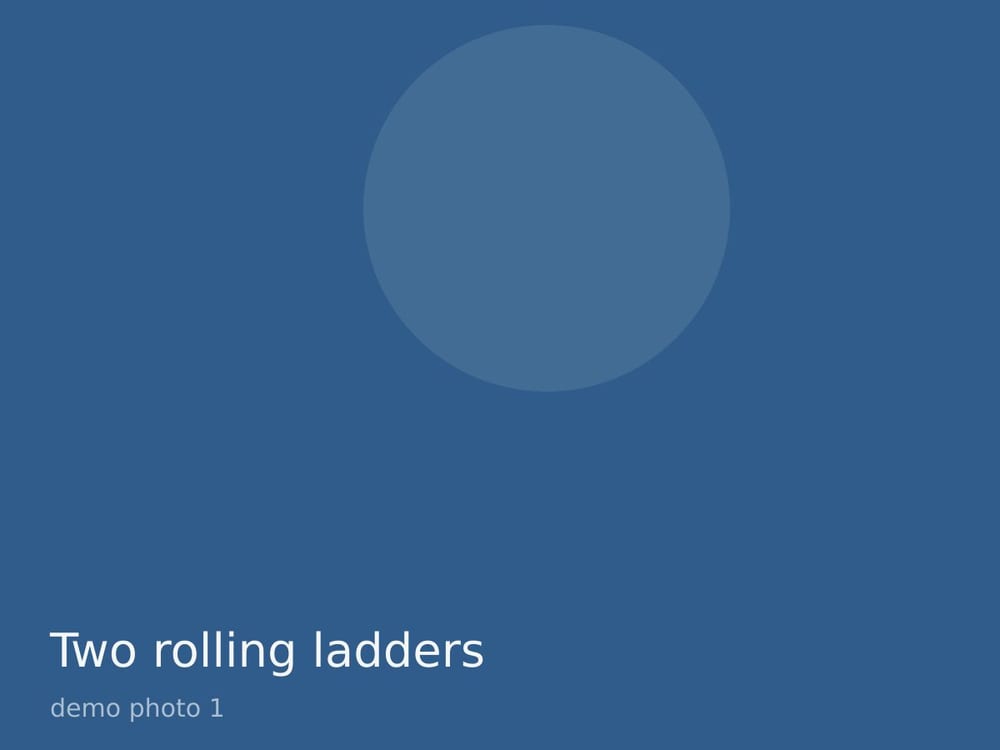 Two rolling ladders