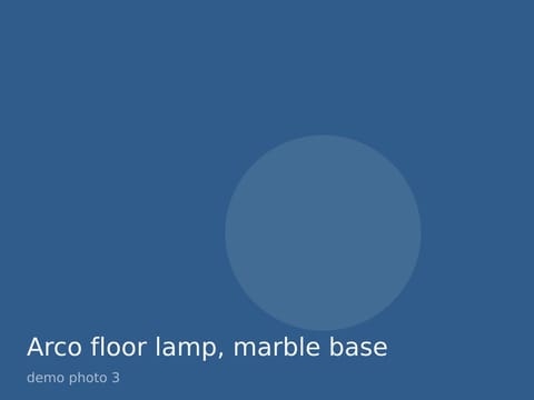 Arco floor lamp, marble base, photo 3