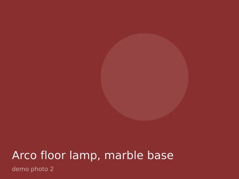 Arco floor lamp, marble base, photo 2