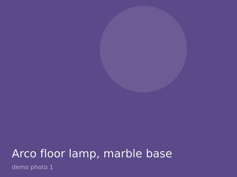 Arco floor lamp, marble base