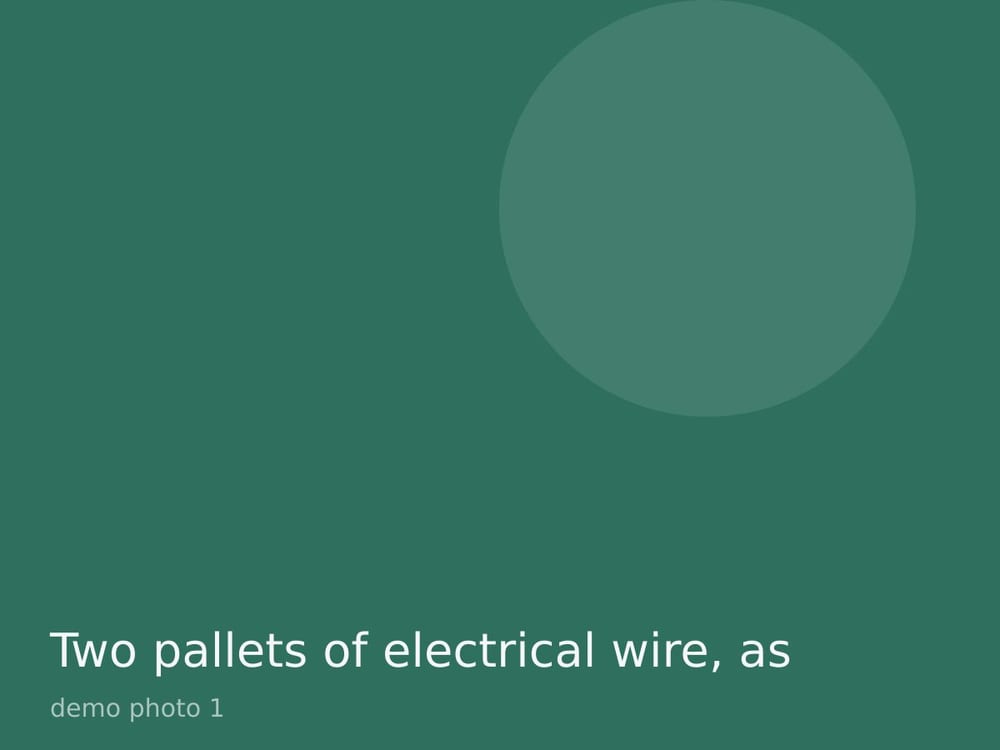 Two pallets of electrical wire, assorted