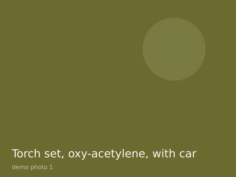 Torch set, oxy-acetylene, with cart