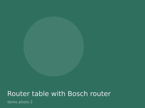 Router table with Bosch router, photo 2