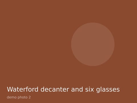 Waterford decanter and six glasses, photo 2
