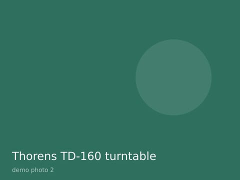 Thorens TD-160 turntable, photo 2