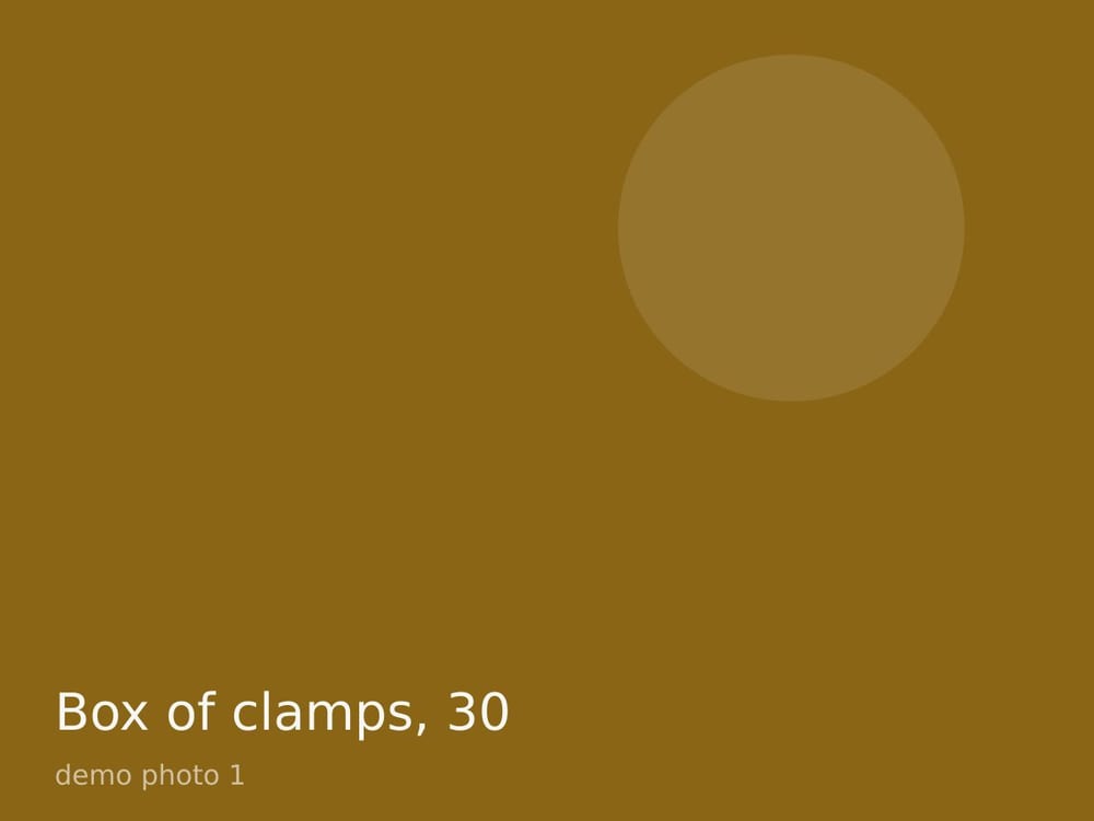 Box of clamps, 30