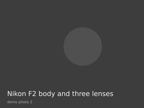 Nikon F2 body and three lenses, photo 2