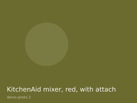 KitchenAid mixer, red, with attachments, photo 2