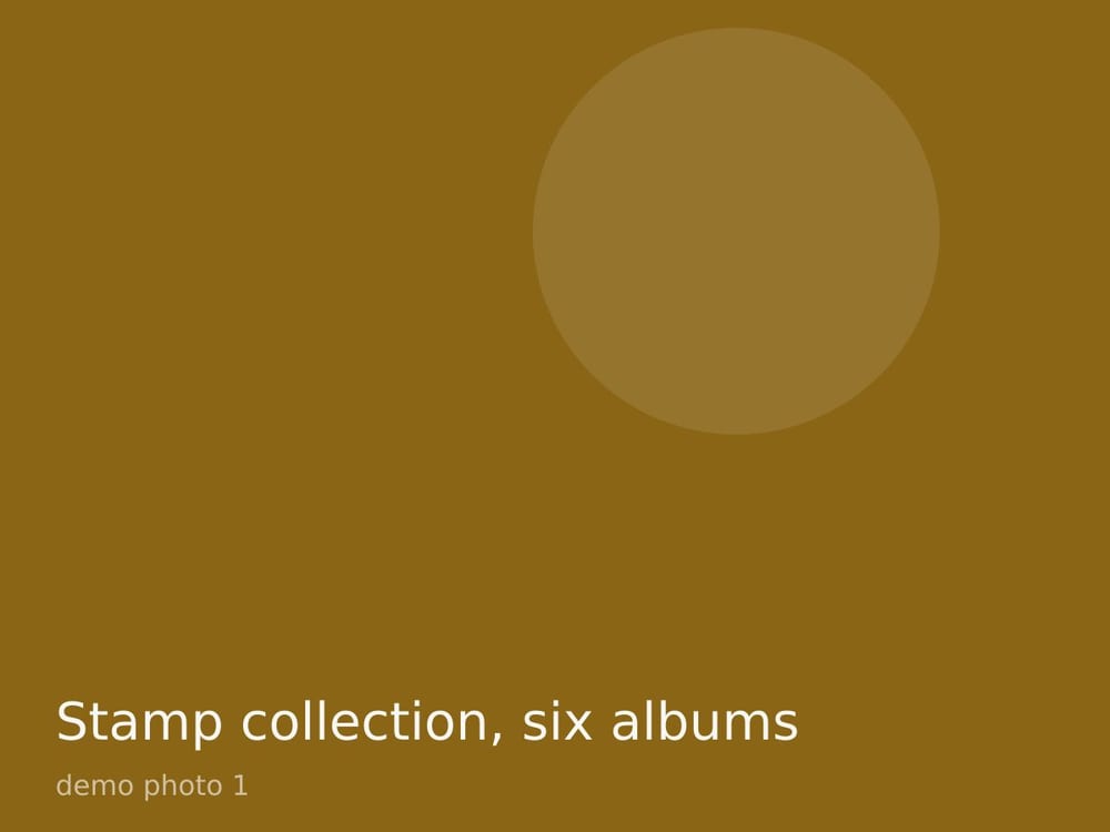 Stamp collection, six albums
