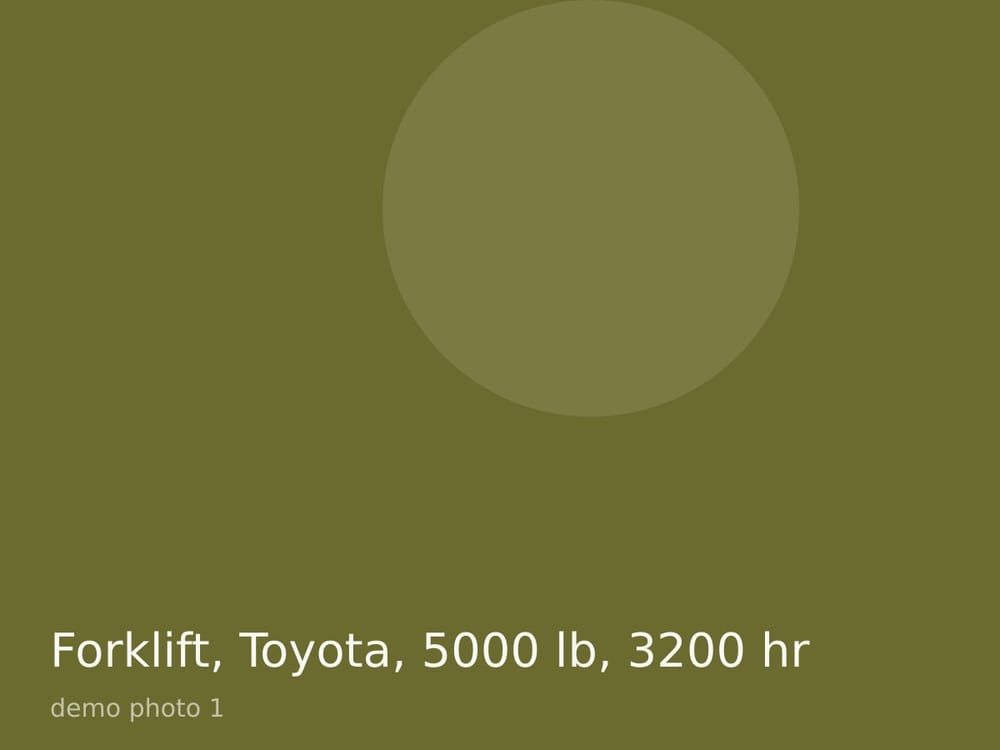 Forklift, Toyota, 5000 lb, 3200 hrs