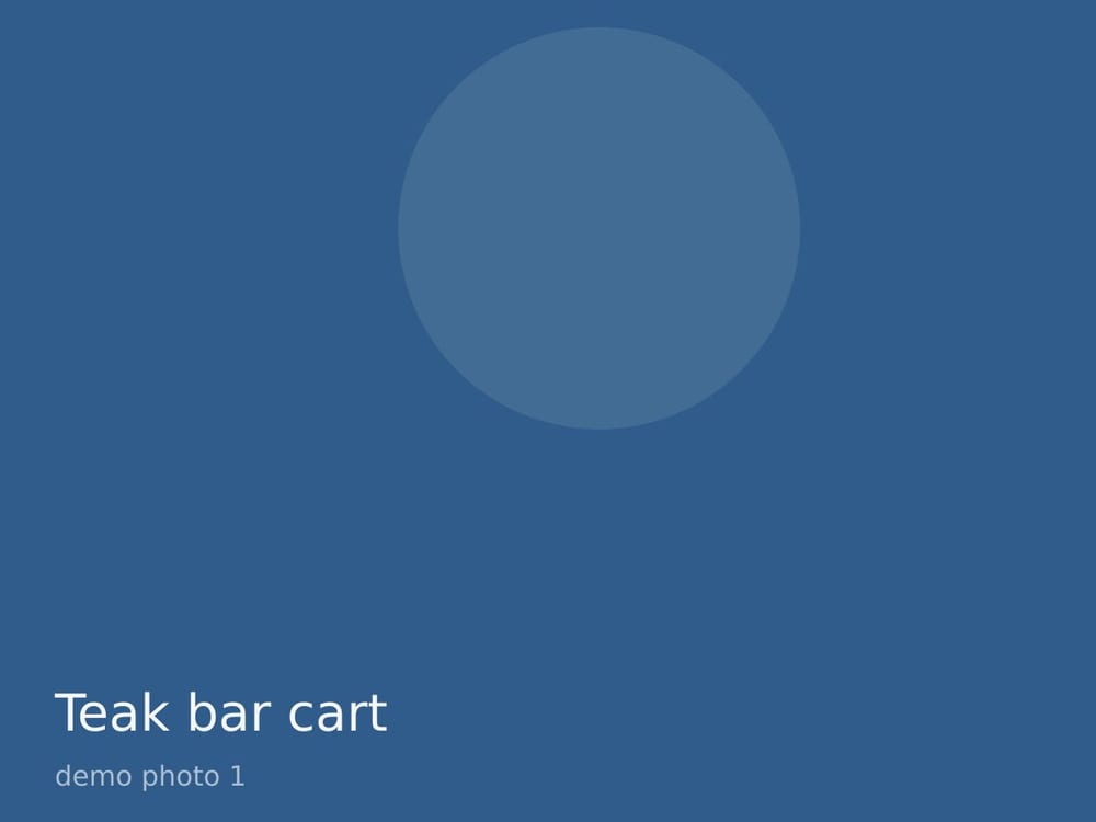 Teak bar cart