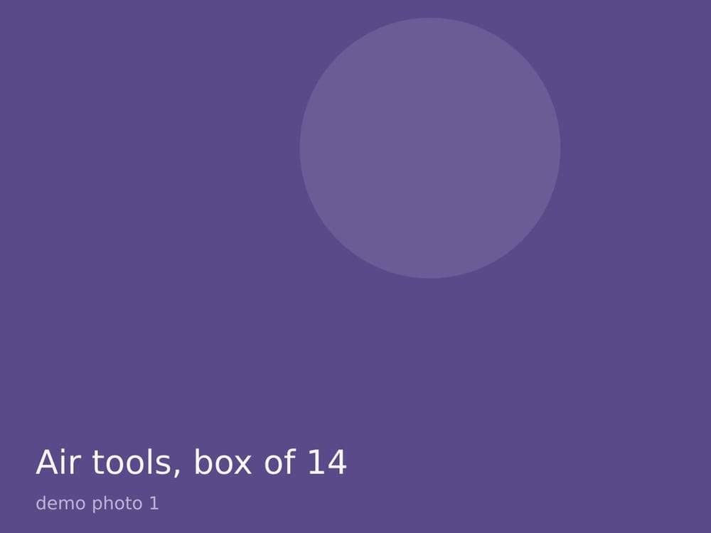 Air tools, box of 14