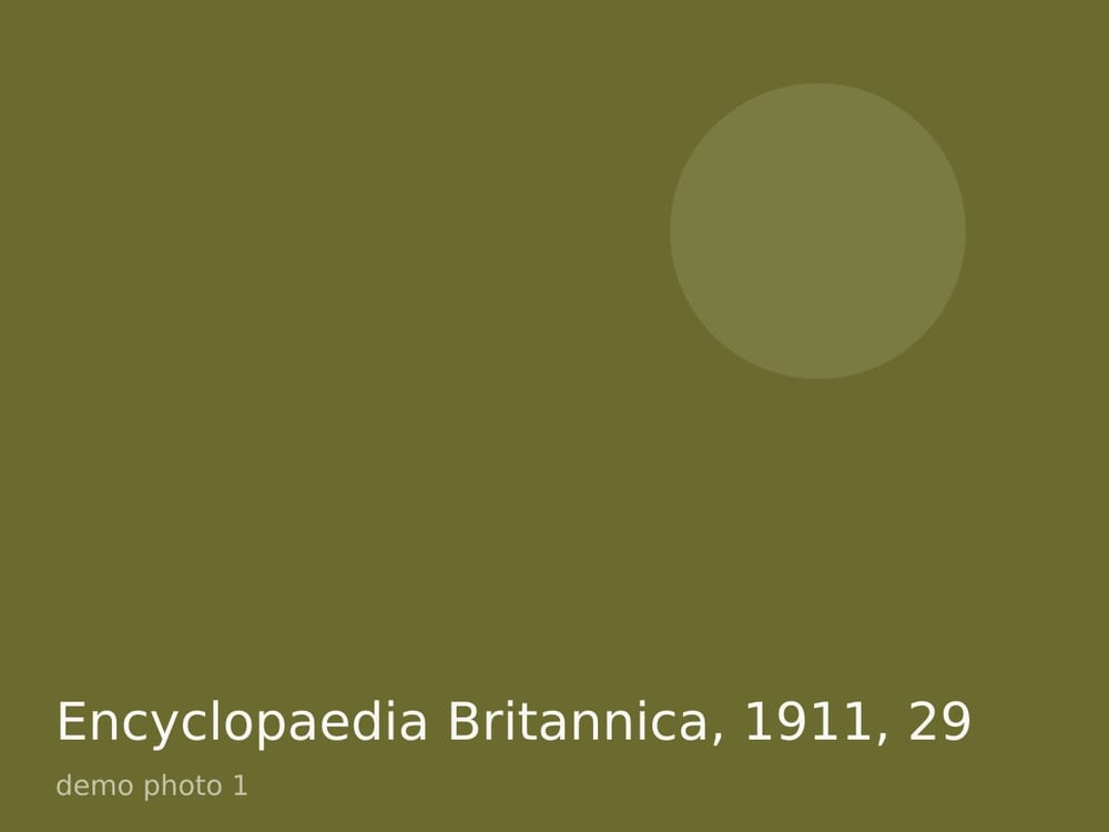 Encyclopaedia Britannica, 1911, 29 vols