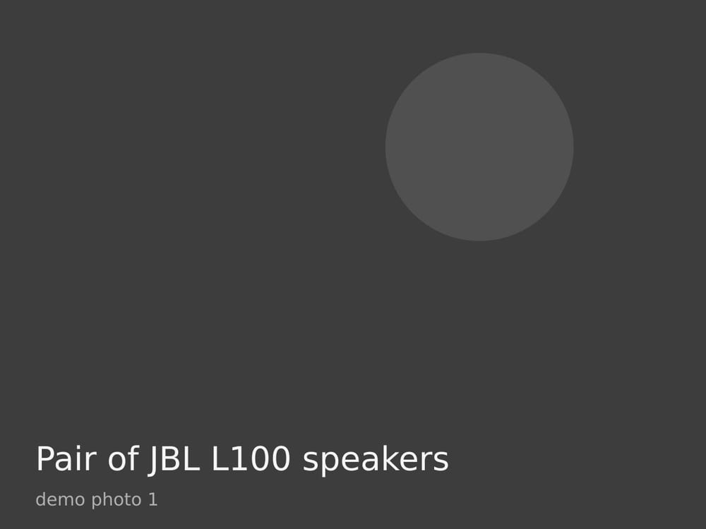 Pair of JBL L100 speakers