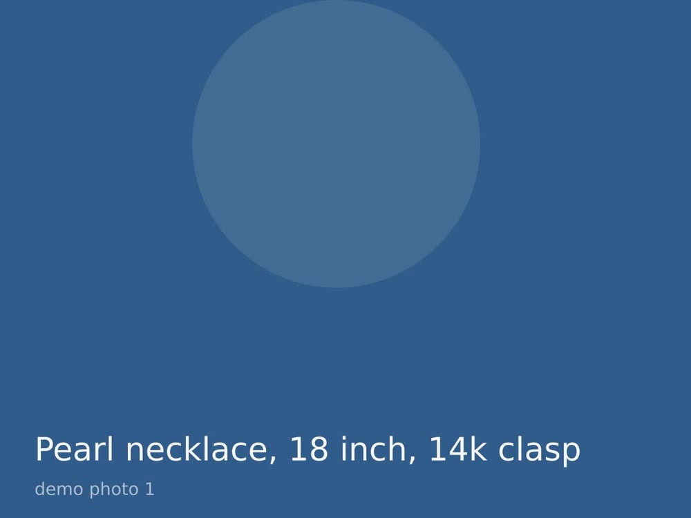 Pearl necklace, 18 inch, 14k clasp