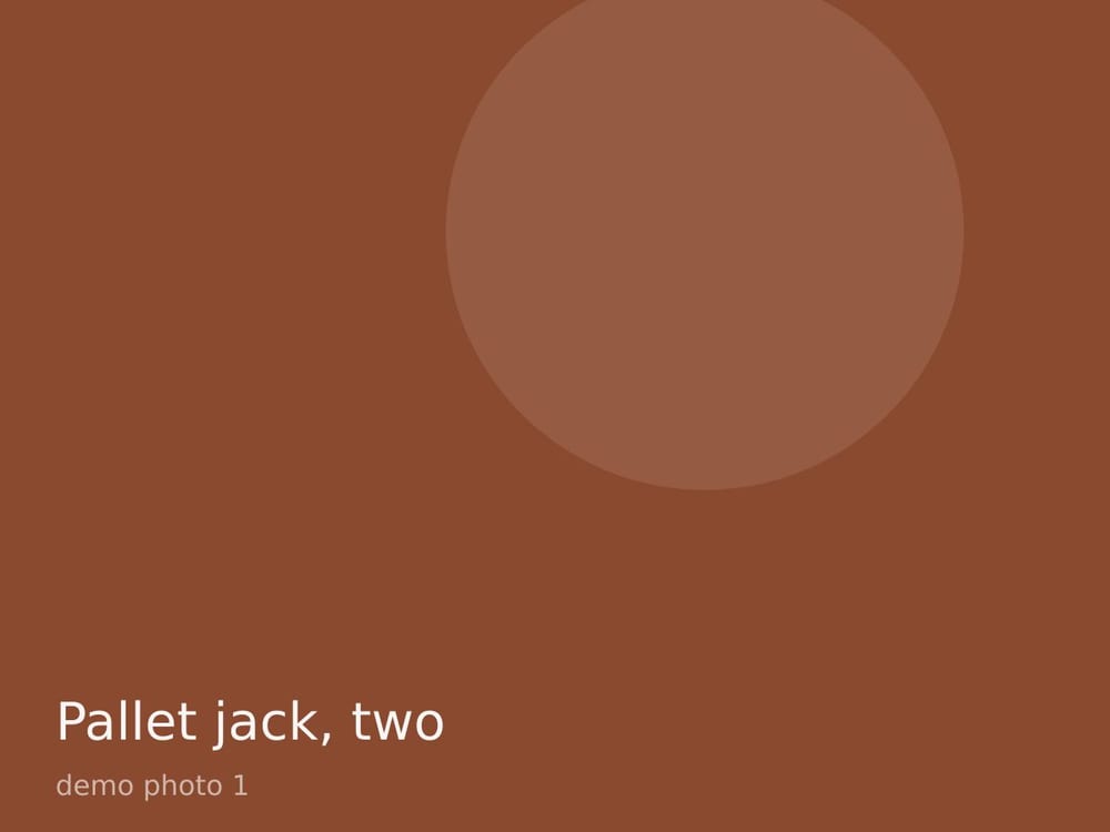 Pallet jack, two