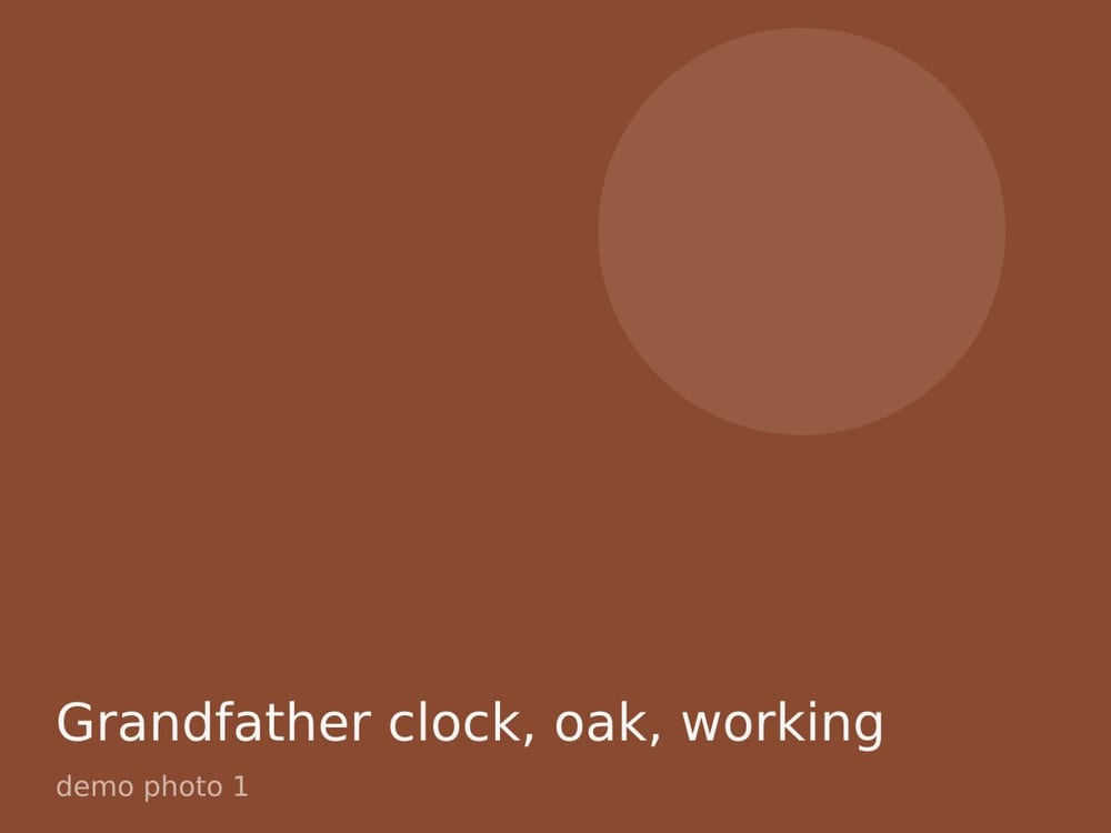 Grandfather clock, oak, working