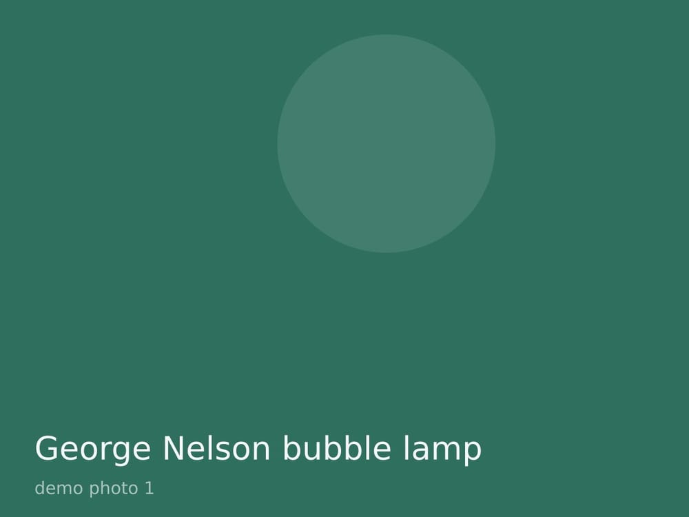 George Nelson bubble lamp