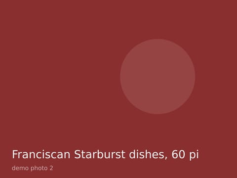 Franciscan Starburst dishes, 60 pieces, photo 2