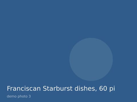 Franciscan Starburst dishes, 60 pieces, photo 3